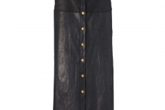 14335 Retro skirt, long, ela mat black, ela rubber black