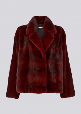 7115 Mink jacket red