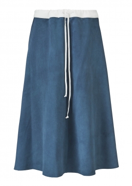14354 Skirt, suede ocean blue