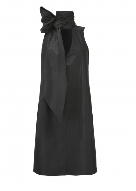 15675 Dress w. bow samanta black w. silk